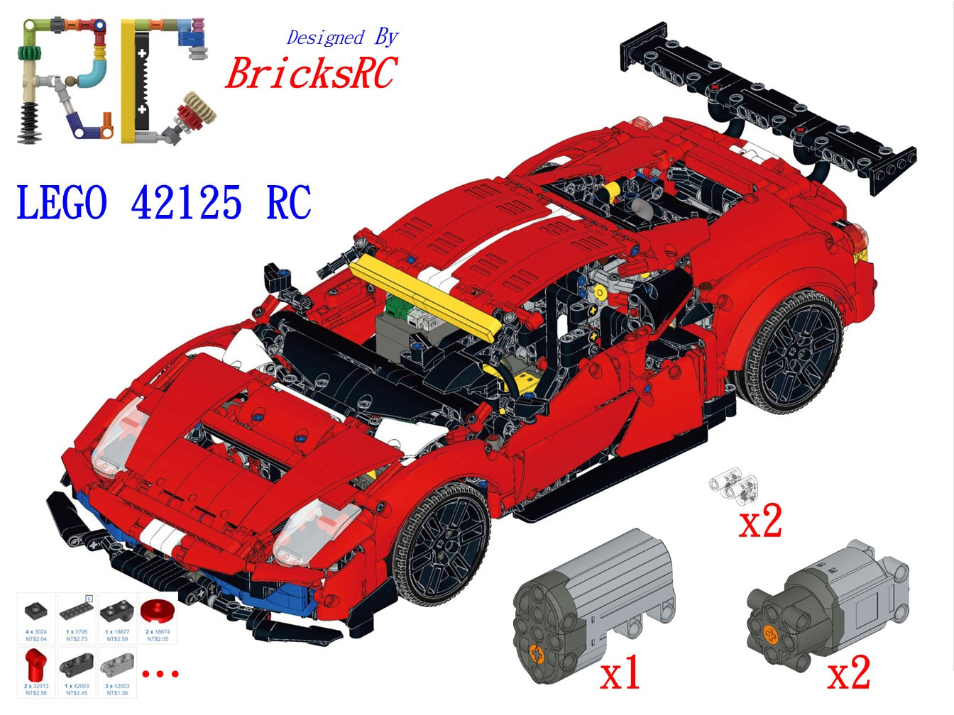 42125 Technic Ferrari good 488 GTE