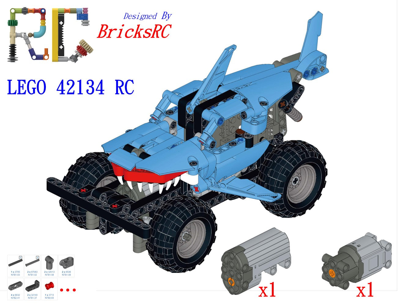 Megページ Instructions] Motorize LEGO 42134 Monster Jam Megalodon