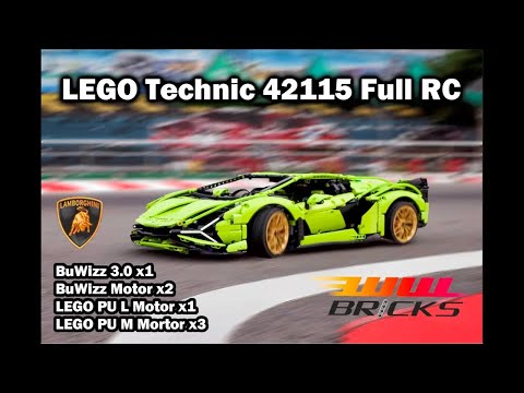 Motorize LEGO Technic 42115 Lamborghini Sian with BuWizz 3.0 and 