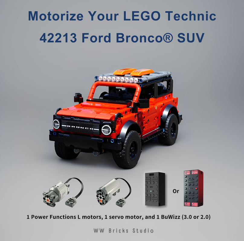 [Instructions] Motorize LEGO Technic 42213 Ford Bronco SUV with 1 PF L and 1 Servo motor