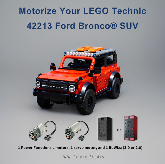 [Instructions] Motorize LEGO Technic 42213 Ford Bronco SUV with 1 PF L and 1 Servo motor