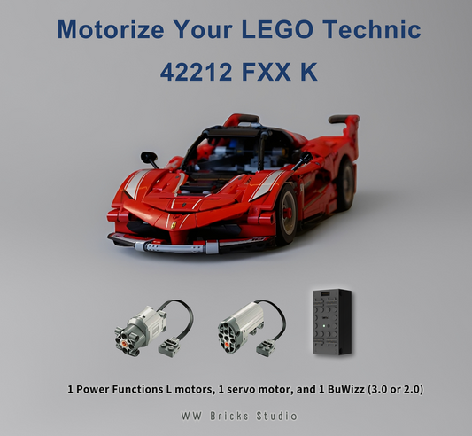 [Instructions] Motorize LEGO Technic 42212 Ferrari FXXK with 1 PF L and 1 Servo motor