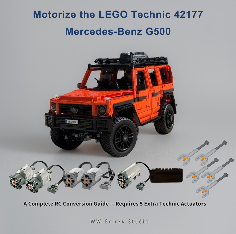 [Instructions] Motorize LEGO Technic 42177 Mercedes Benz G500 with Mouldking 6.0 Powered Module Kit