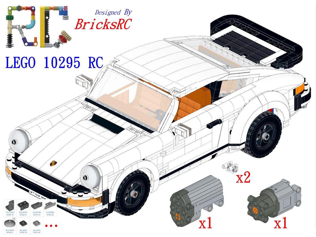 [Instructions] Motorize LEGO 10295 Porsche 911 Turbo & 911 Targa