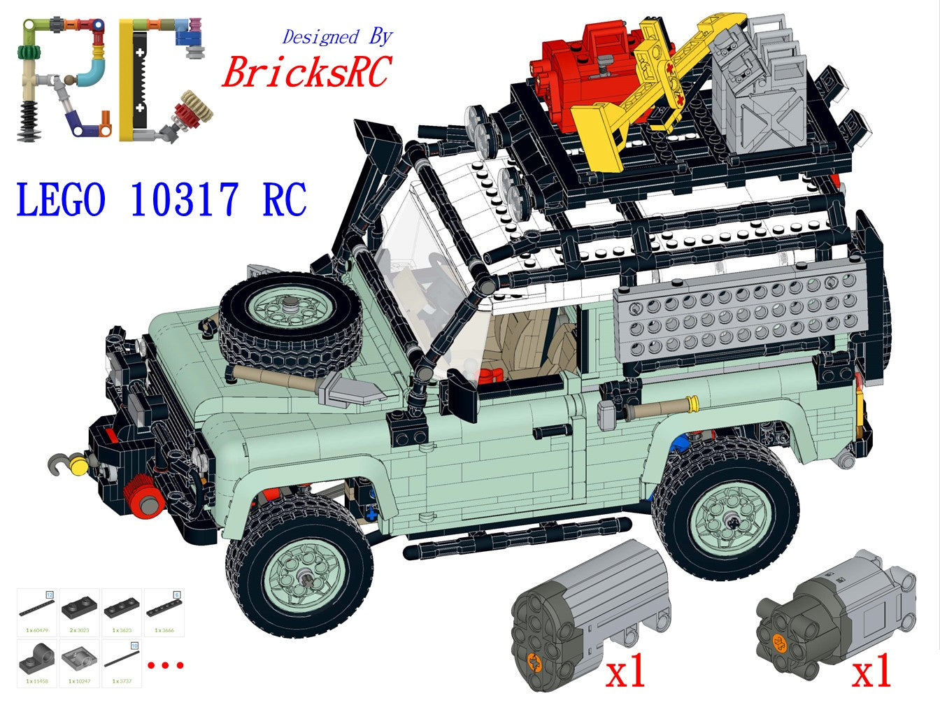 [Instructions] Motorize LEGO 10317 Land Rover Classic Defender 90