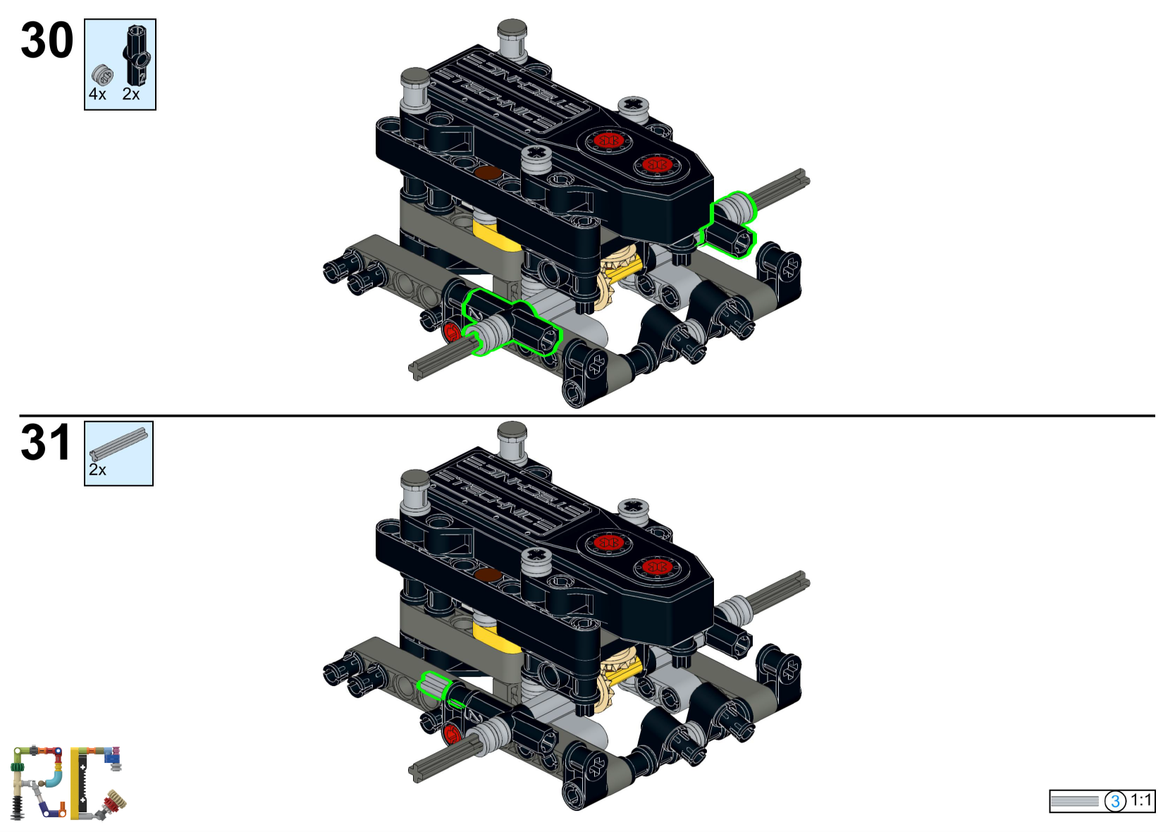 Lego bugatti parts list hotsell