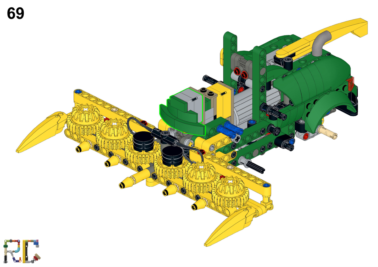 [Instructions] Motorize LEGO 42168 John Deere 9700 Forage Harvester