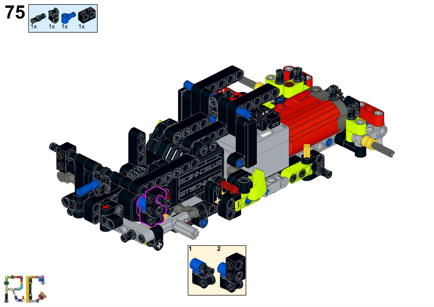 [Instructions] Motorize LEGO 42161 Lamborghini Huracán Tecnica (Buggy Motor Driving)