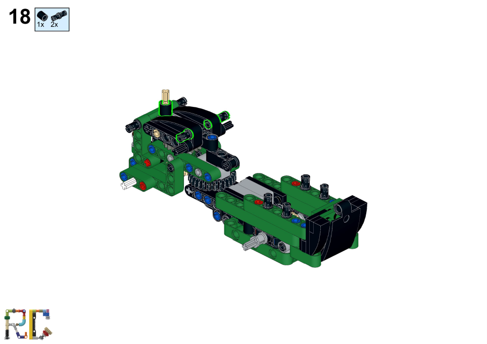 [Instructions] Motorize LEGO 42136 John Deere 9620R 4WD Tractor