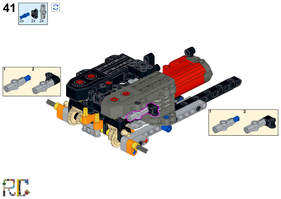 [Instructions] Motorize LEGO 42196 Lamborghini Huracán Tecnica Orange (Buggy Motor*2 Driving)