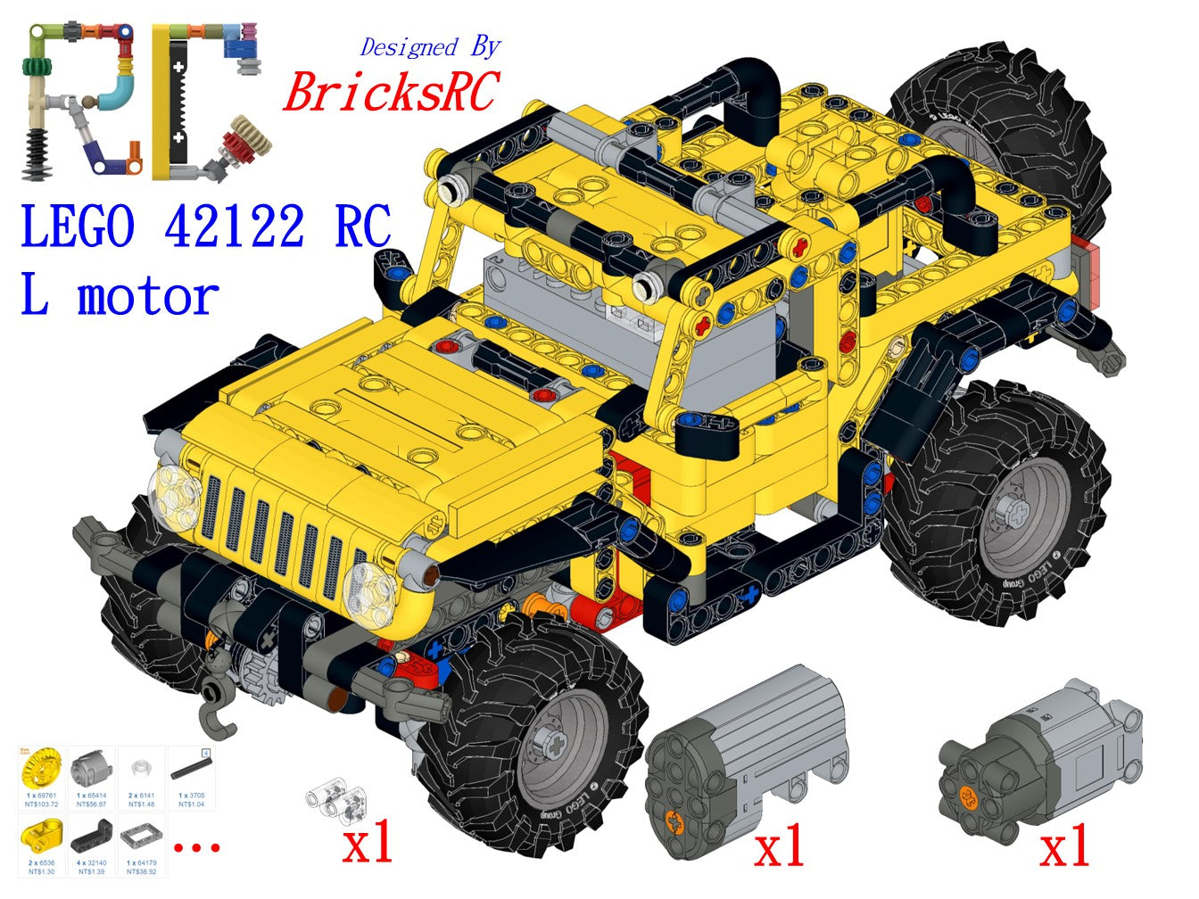 [Instructions] Motorize LEGO 42122 Jeep Wrangler (L Motor Driving)