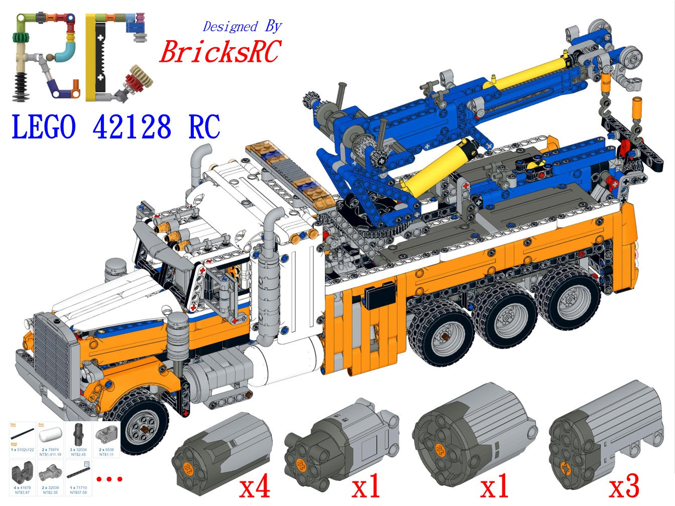 [Instructions] Motorize LEGO 42128 Heavy Duty Tow Truck