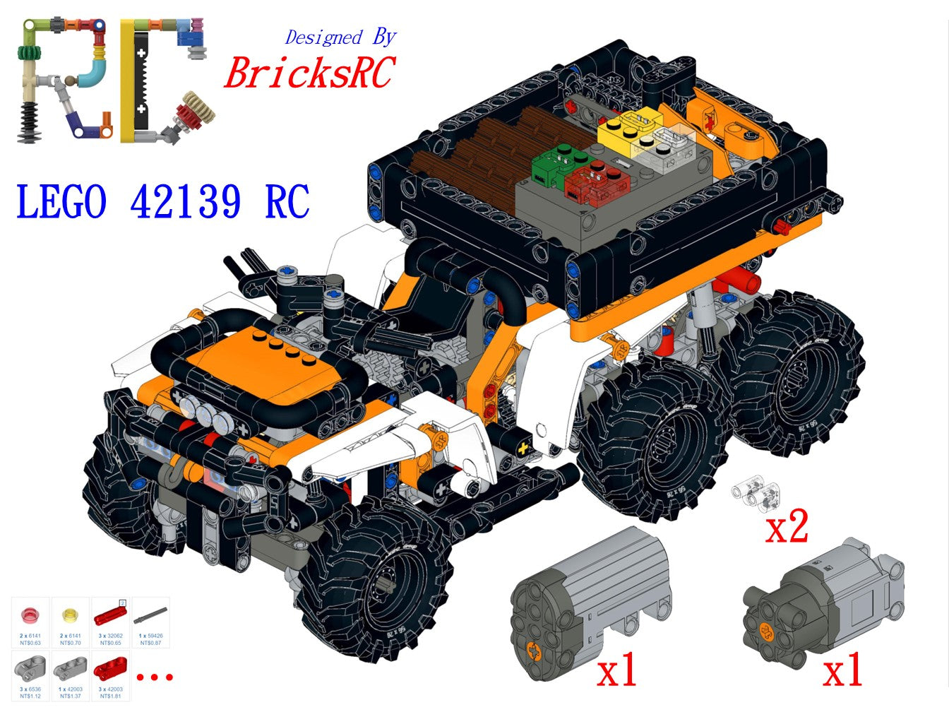 03 Instructions] Motorize LEGO 42139 All-Terrain Vehicle