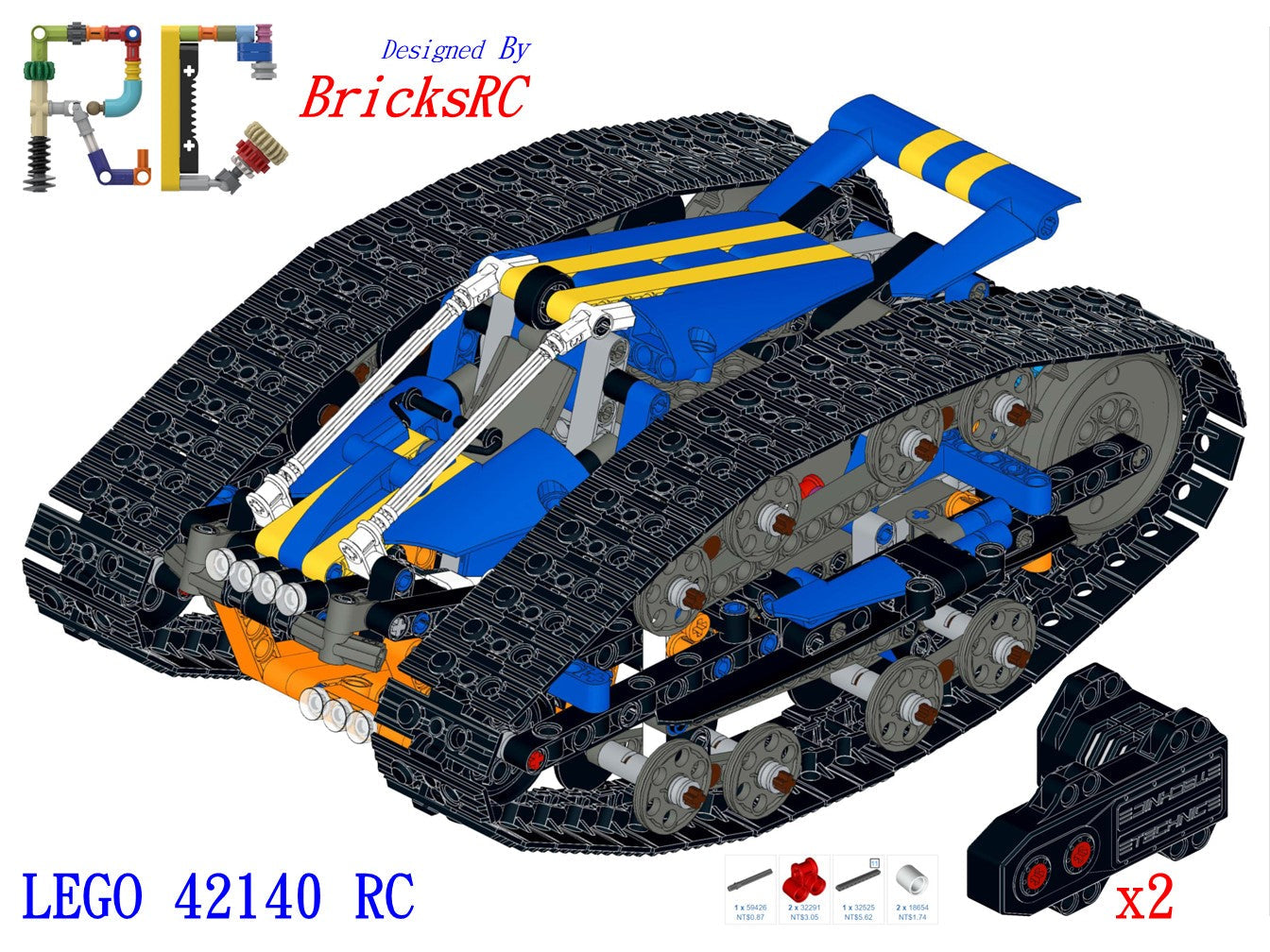 Instructions] Motorize LEGO 42140 App-Controlled Transformation Vehic