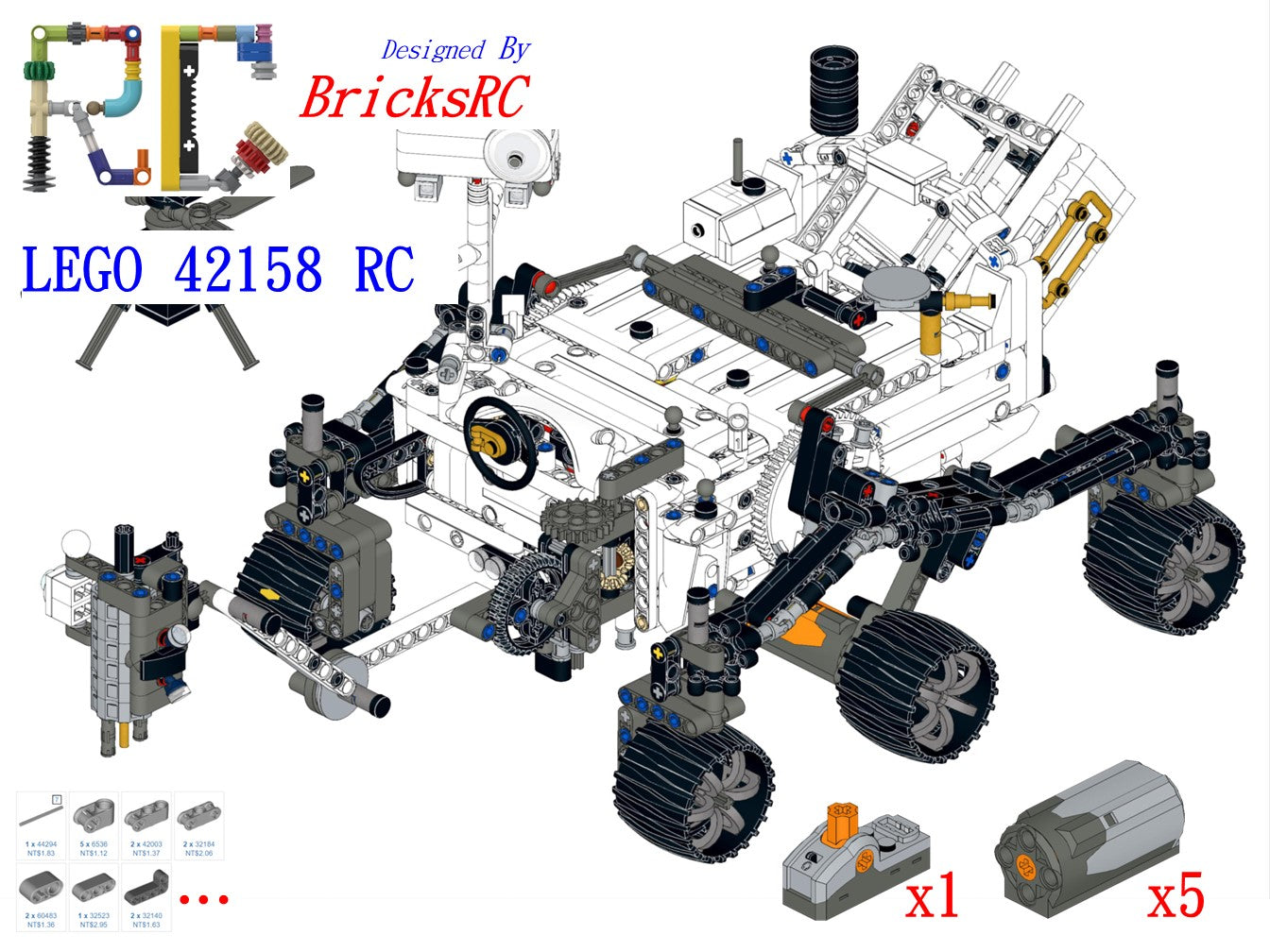 [Instructions] Motorize LEGO 42158 NASA Mars Rover Perseverance