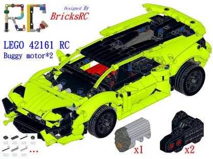 [Instructions] Motorize LEGO 42161/42196 Lamborghini Huracán Tecnica (Buggy Motor*2 Driving)