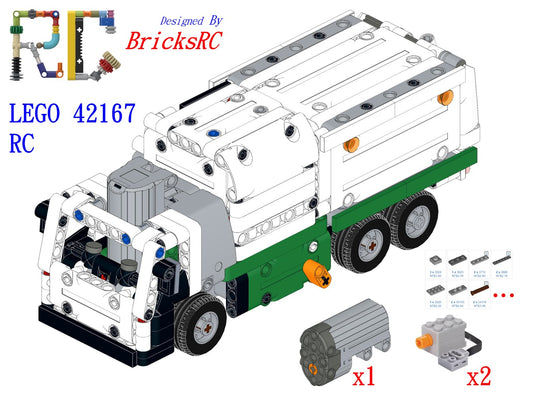 [Instructions] Motorize LEGO 42167 Mack LR Electric Garbage Truck