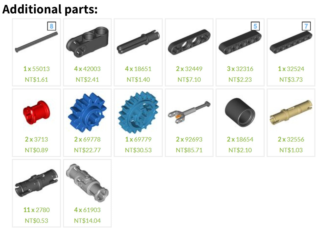 HOT Lego Technic Parts All Lego Parts List Lego Technic Gear