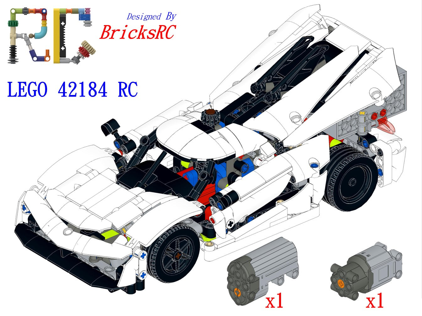 [Instructions] Motorize LEGO 42184 Koenigsegg Jesko Absolut White Hypercar