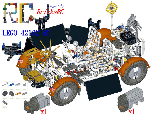 [Instructions] Motorize LEGO 42182 NASA Apollo Lunar Roving Vehicle - LRV