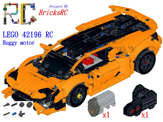 [Instructions] Motorize LEGO 42196 Lamborghini Huracán Tecnica Orange (Buggy Motor Driving)