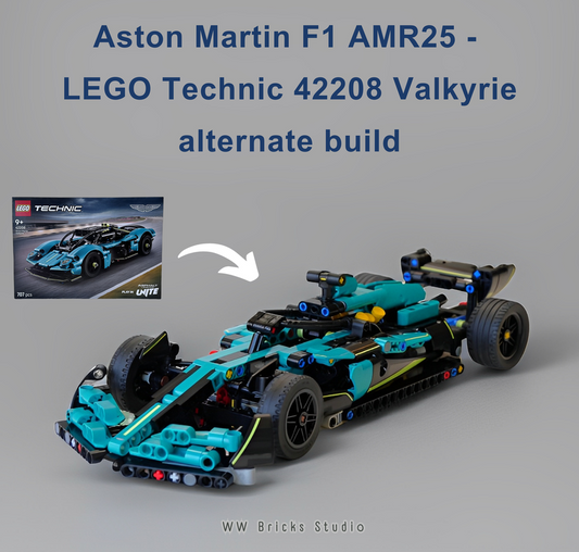 [Instructions] Aston Martin AMR25 F1 Alternative build instructions for LEGO Technic 42208 Valkyrie