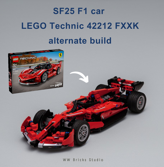 [Instructions] Ferrari SF25 F1 Alternative build instructions for LEGO Technic 42212 Ferrari FXX K