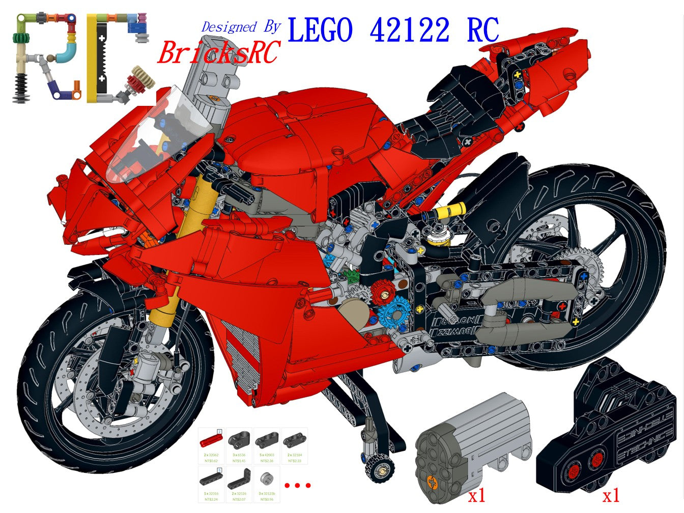 [Instructions] Motorize LEGO 42202 Ducati Panigale V4 S Motorcycle