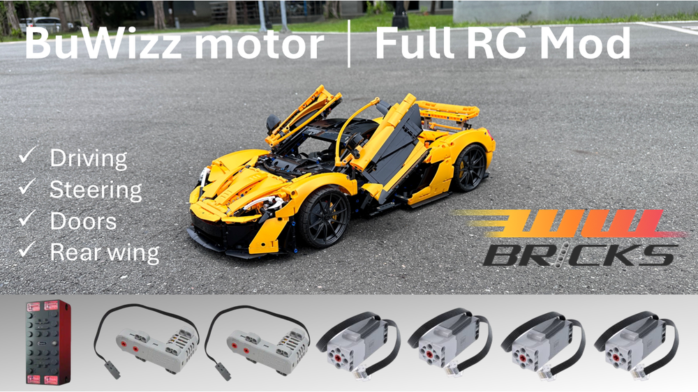 [Instructions] Motorize LEGO Technic 42172 McLaren P1 with BuWizz 3.0 and BuWizz motor