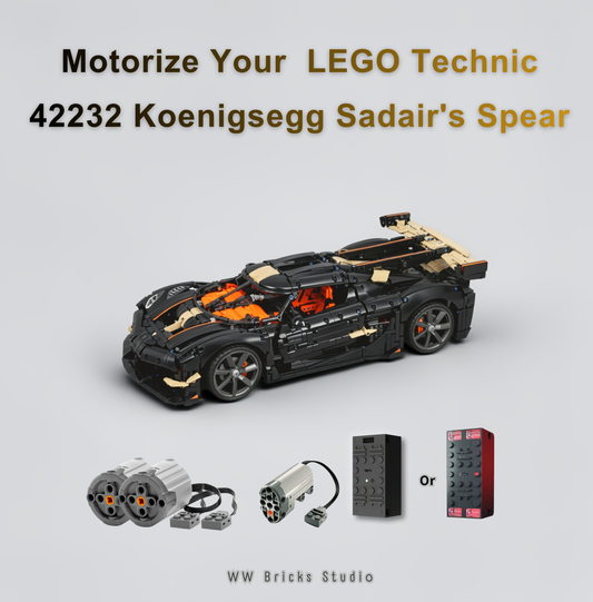 [Instructions] Motorize LEGO Technic 42232 Koenigsegg Sadair's Spear with power functions motors