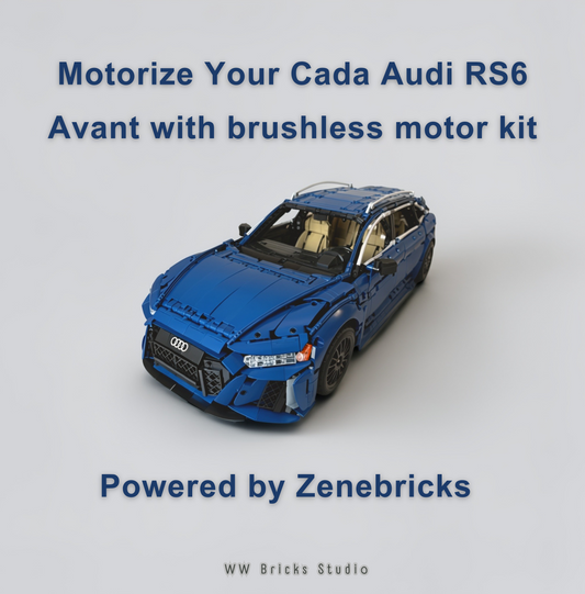 [Power Kit] CaDa Audi RS6 Avant (C61515W) Brushless Motor Upgrade Set | High-Speed RC Conversion