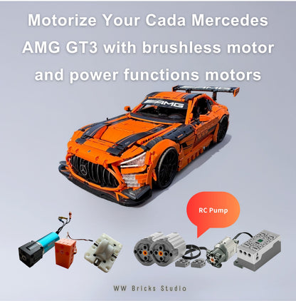 [Instructions] Motorize Cada Mercedes AMG GT3 with brushless motor and power functions motors