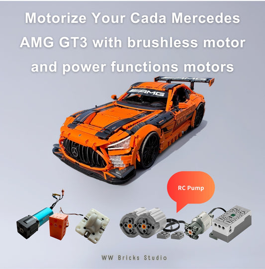 [Instructions] Motorize Cada Mercedes AMG GT3 with brushless motor and power functions motors