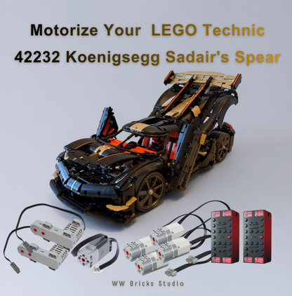 [Instructions] Motorize LEGO Technic 42232 Koenigsegg Sadair's Spear with BuWizz 3.0 and BuWizz motor