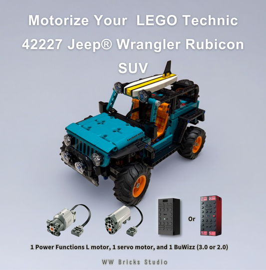 [Instructions] Motorize LEGO Technic 42227 Jeep® Wrangler Rubicon SUV with 1 PF L and 1 Servo motor