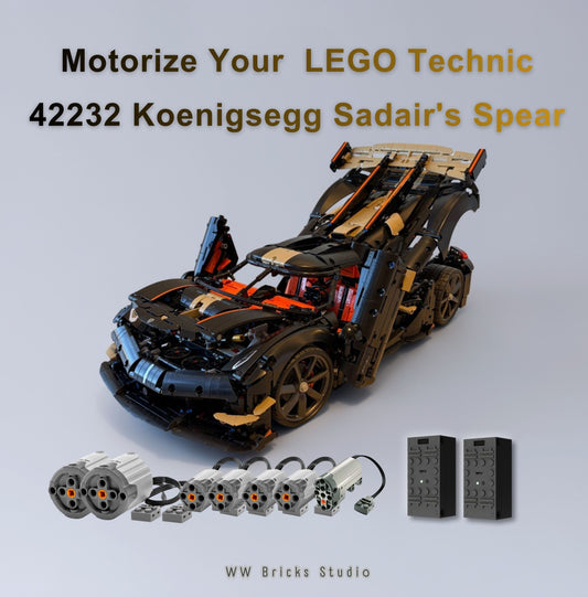 [Instructions] Motorize LEGO Technic 42232 Koenigsegg Sadair's Spear with power functions motors