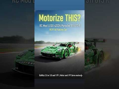 [Instructions] Motorize LEGO Technic 42224 Porsche 911 GT3 R REXY AO Racing Car with 1 PF L and 1 Servo motor