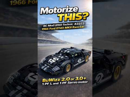 [Instructions] Motorize LEGO Technic 42223 1966 Ford GT40 MKII Race Car with 1 PF L and 1 Servo motor