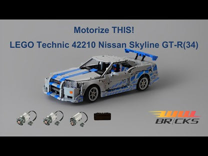 [Instructions] Motorize LEGO Technic 42210 Nissan Skyline GT-R( R34) with 2 PF L and 1 Servo motor
