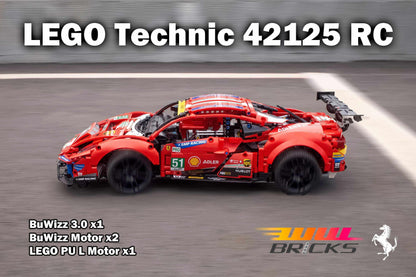 Motorize LEGO Technic 42125 Ferrari 488 GTE with BuWizz 3.0 and BuWizz motor - WW Bricks Studio Official Store