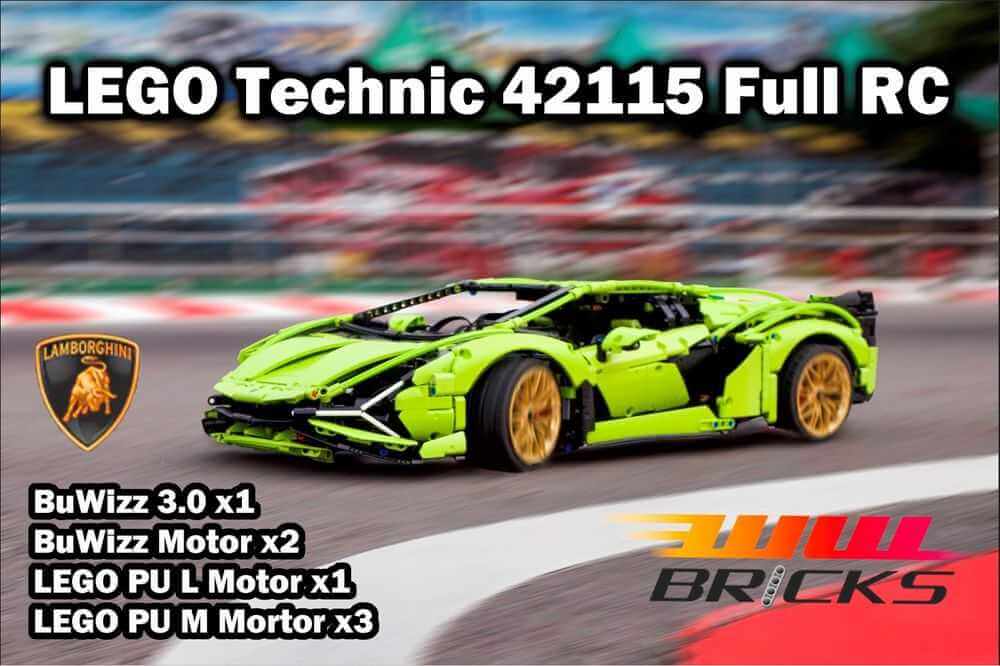 Motorize LEGO Technic 42115 Lamborghini Sian with BuWizz 3.0 and BuWizz motor - WW Bricks Studio Official Store