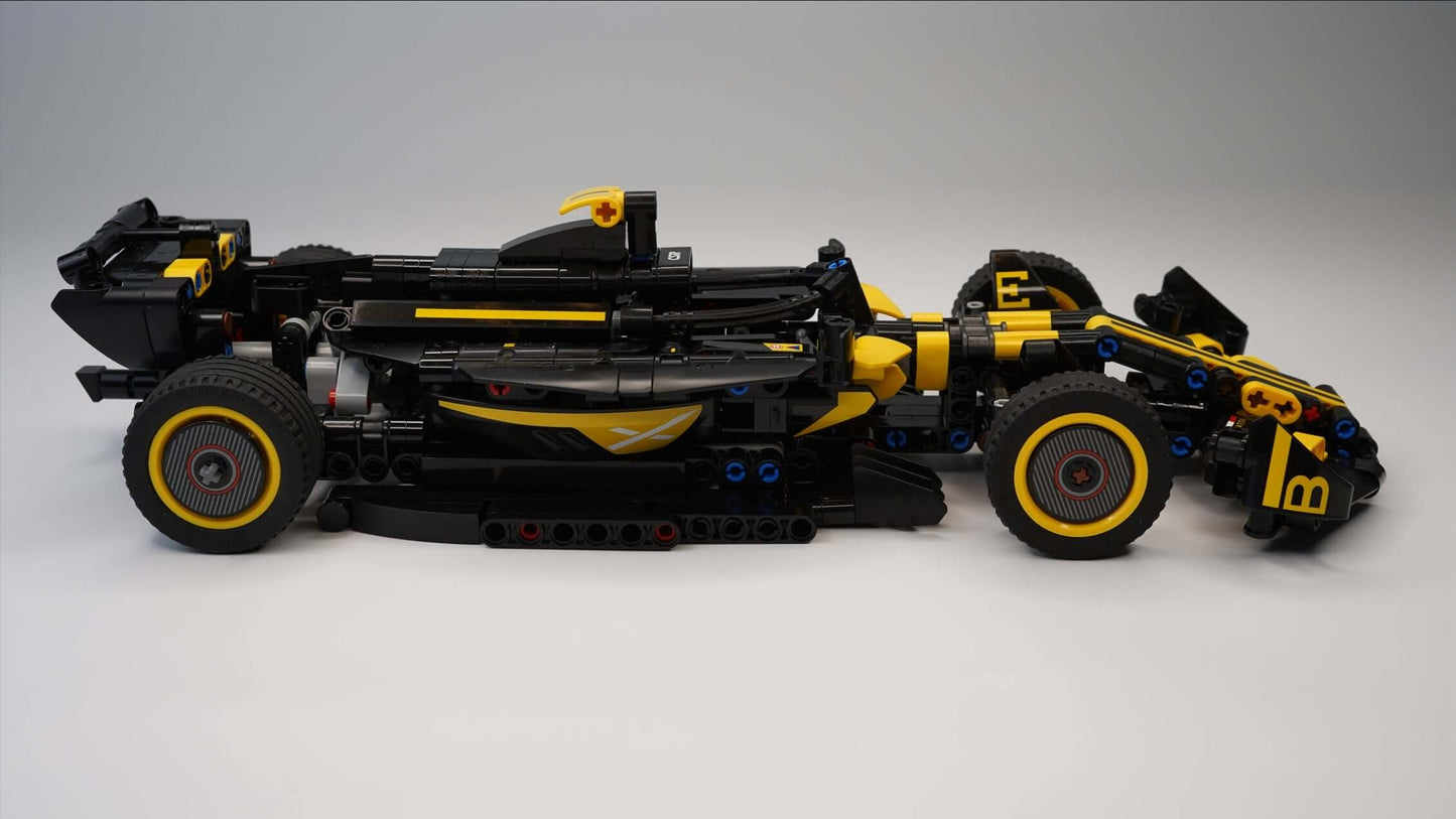 Alternative F1 car build instructions for LEGO Technic 42151 Bugatti Bolide