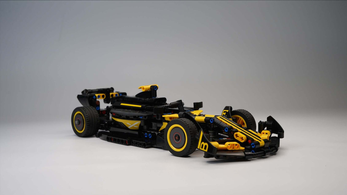 Alternative F1 car build instructions for LEGO Technic 42151 Bugatti Bolide