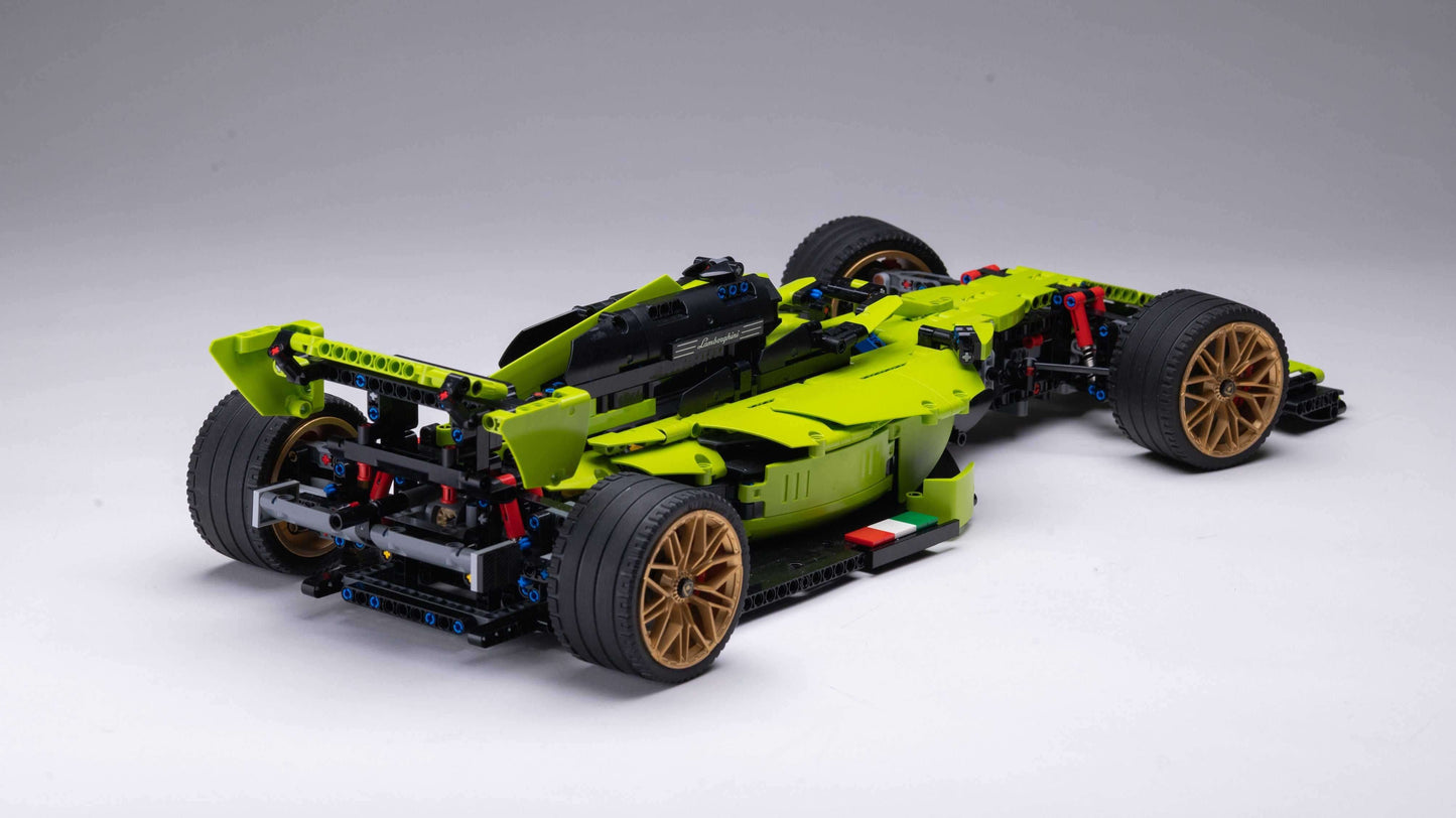 Alternative build instructions for LEGO Technic 42115：Transform your Lamborghini Sian kit into a F1 - WW Bricks Studio Official Store