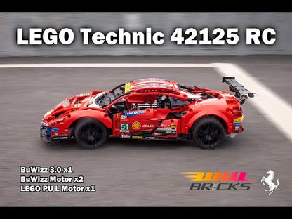 [Instructions] Motorize LEGO Technic 42125 Ferrari 488 GTE with BuWizz 3.0 and BuWizz motor