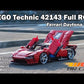 Motorize LEGO Technic 42143 Ferrari Daytona SP3 with BuWizz 3.0 and BuWizz motor