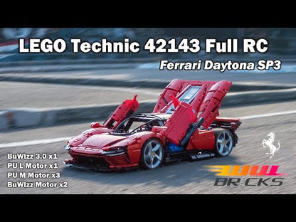 [Instructions] Motorize LEGO Technic 42143 Ferrari Daytona SP3 with BuWizz 3.0 and BuWizz motor